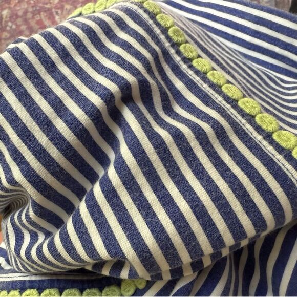 Women’s Small Vineyard Vines Striped Blue and White Dress with Green crochet - Picture 7 of 8